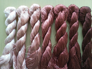 7bundles 100%real mulberry silk,hand-dyed embroidery silk floss/thread N55
