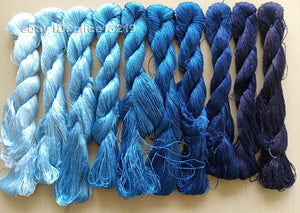 10bundles 100%real mulberry silk,hand-dyed embroidery silk floss/thread N56