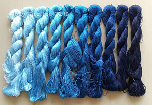 10bundles 100%real mulberry silk,hand-dyed embroidery silk floss/thread N56