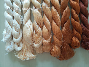 9bundles 100%real mulberry silk,hand-dyed embroidery silk floss/thread N59