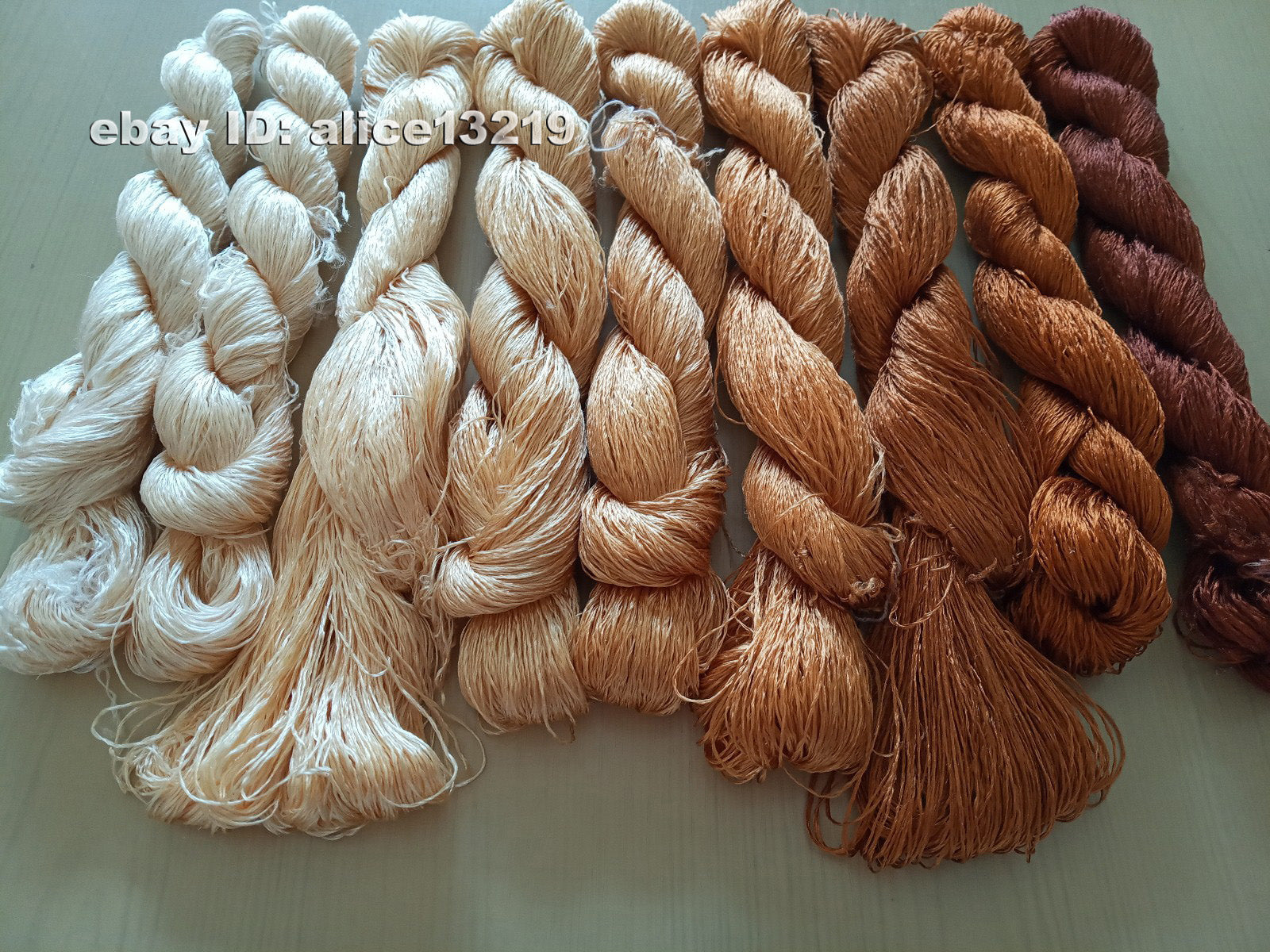 9bundles 100%real mulberry silk,hand-dyed embroidery silk floss/thread N59