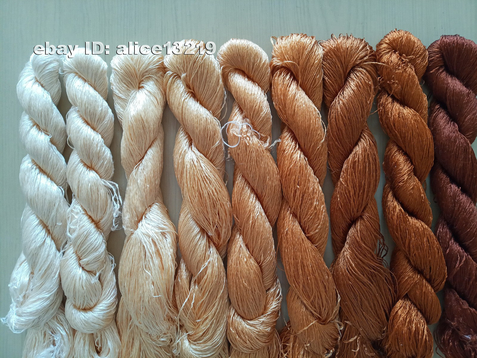 9bundles 100%real mulberry silk,hand-dyed embroidery silk floss/thread N59