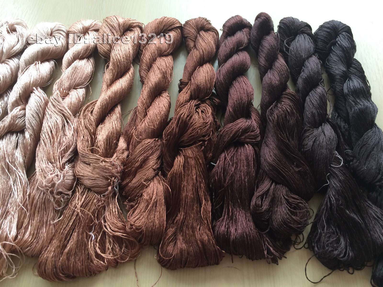 10bundles 100%real mulberry silk,hand-dyed embroidery silk floss/thread N6