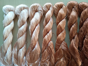 9bundles 100%real mulberry silk,hand-dyed embroidery silk floss/thread N60