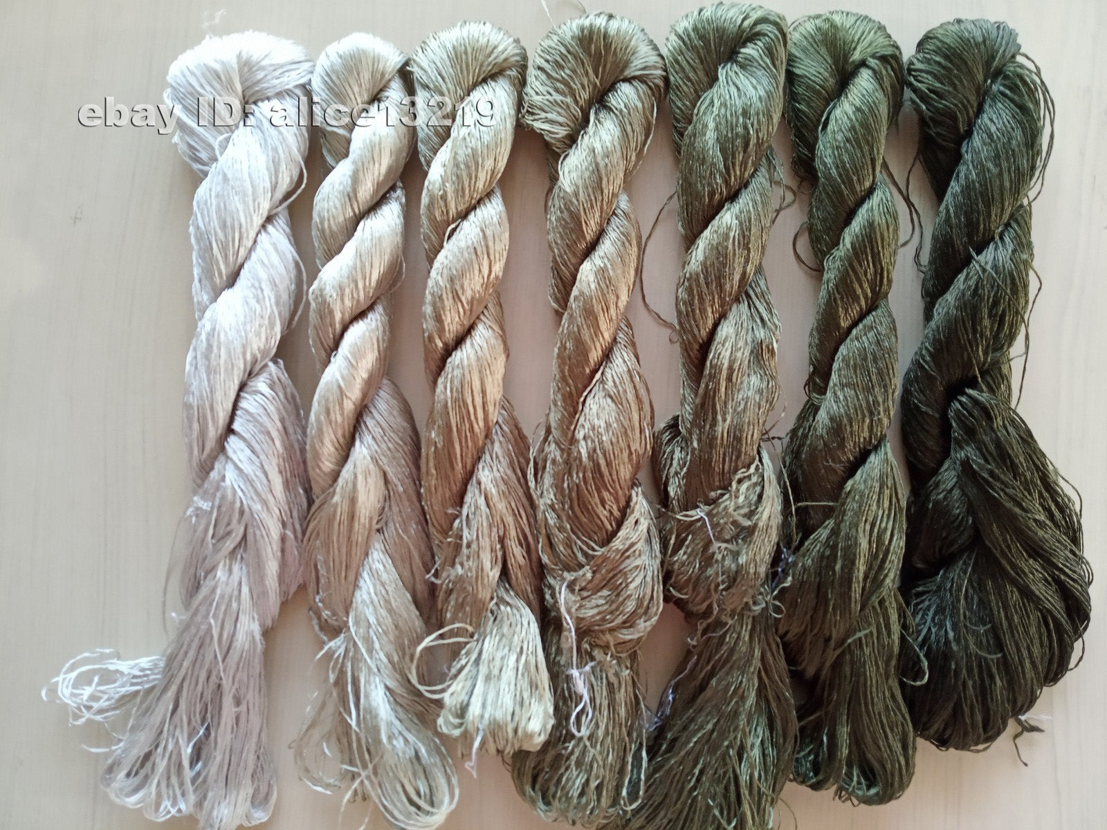 7bundles 100%real mulberry silk,hand-dyed embroidery silk floss/thread N61