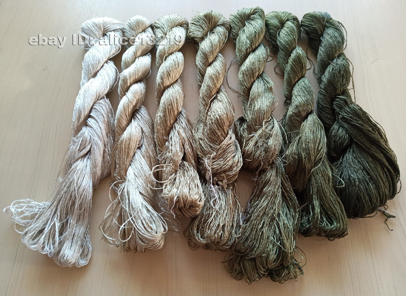 7bundles 100%real mulberry silk,hand-dyed embroidery silk floss/thread N61