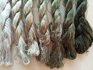 7bundles 100%real mulberry silk,hand-dyed embroidery silk floss/thread N61