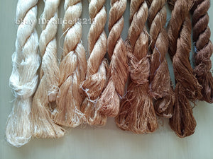 9bundles 100%real mulberry silk,hand-dyed embroidery silk floss/thread N62