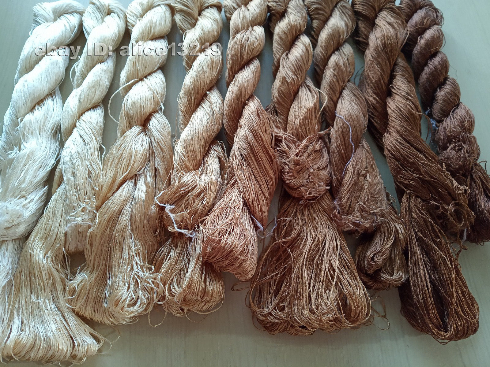 9bundles 100%real mulberry silk,hand-dyed embroidery silk floss/thread N62