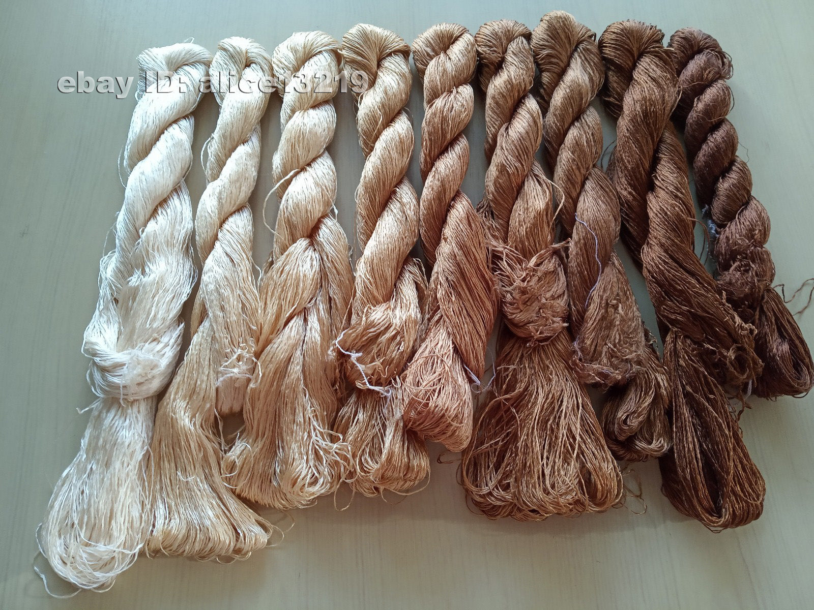 9bundles 100%real mulberry silk,hand-dyed embroidery silk floss/thread N62