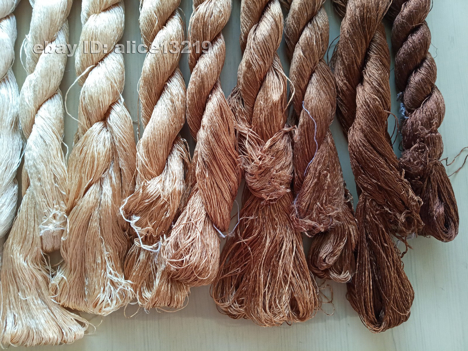 9bundles 100%real mulberry silk,hand-dyed embroidery silk floss/thread N62