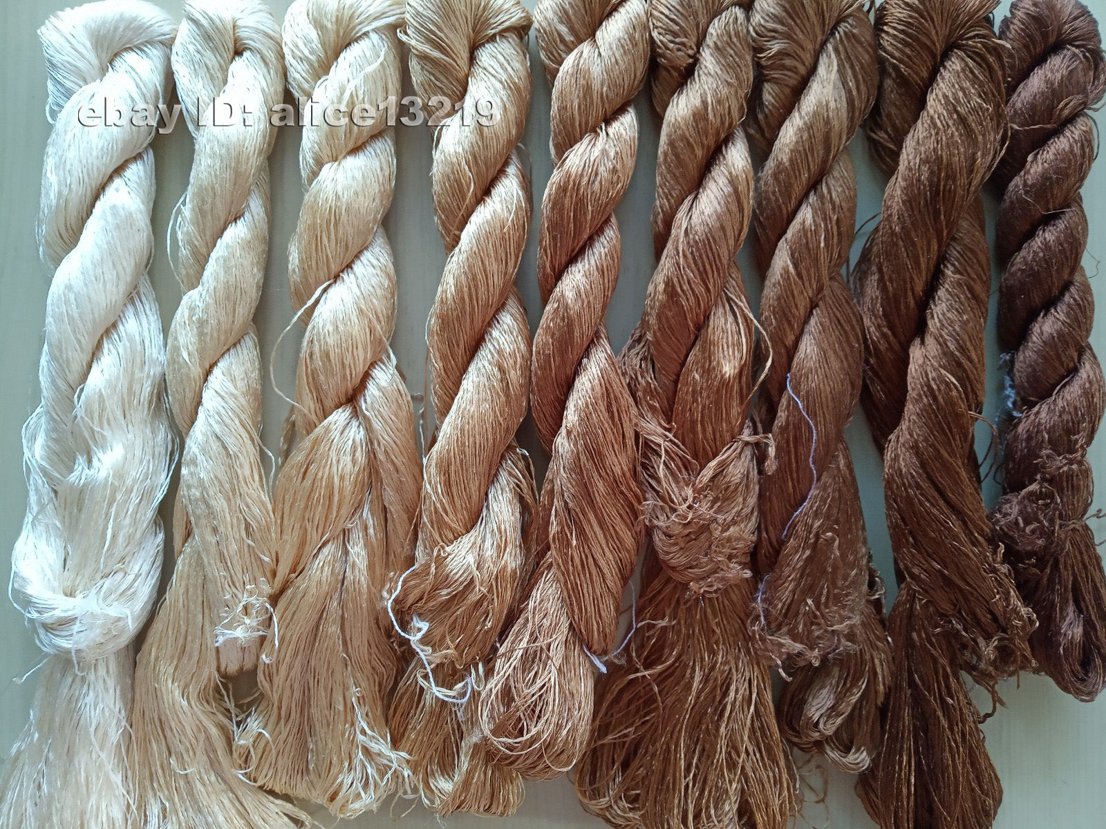 9bundles 100%real mulberry silk,hand-dyed embroidery silk floss/thread N62