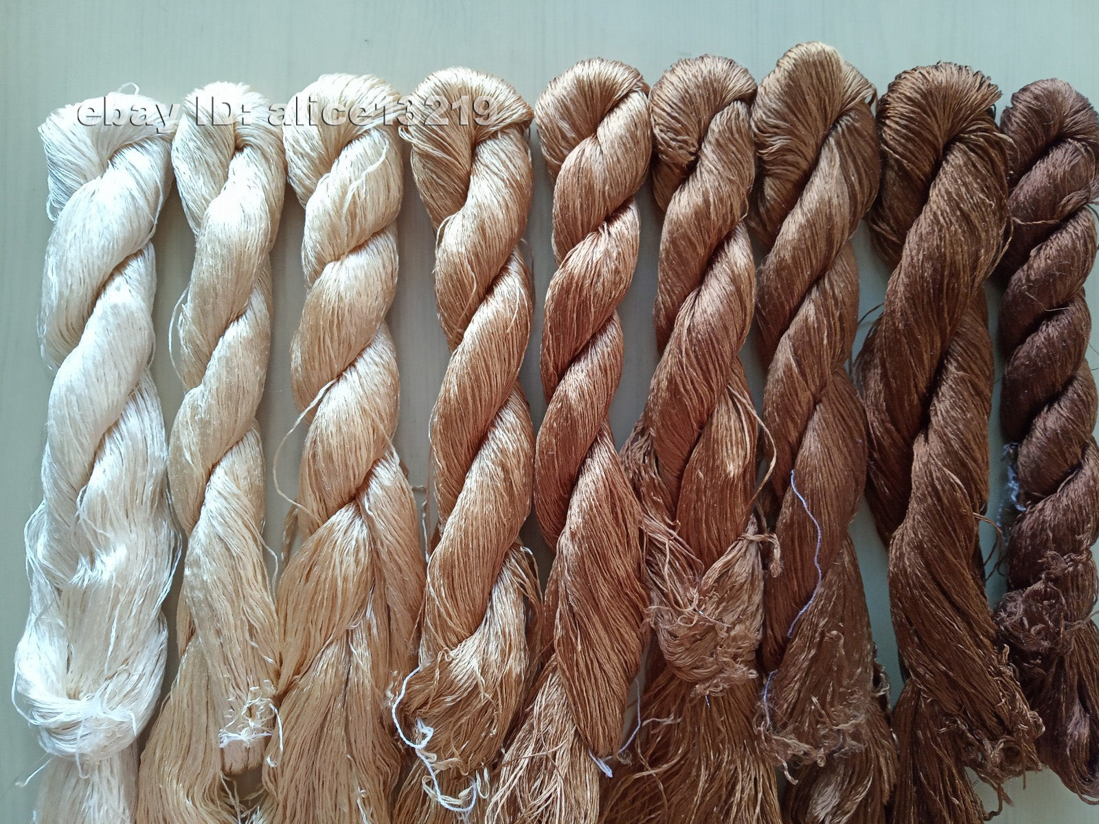 9bundles 100%real mulberry silk,hand-dyed embroidery silk floss/thread N62