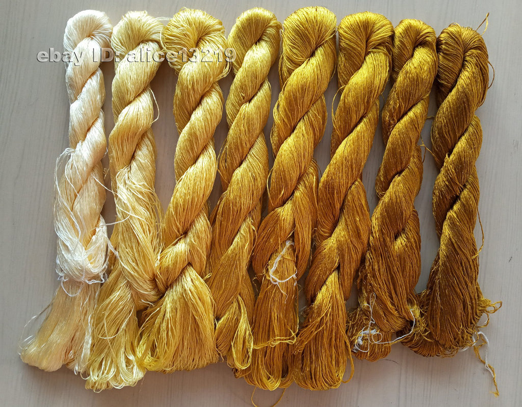 8bundles 100%real mulberry silk,hand-dyed embroidery silk floss/thread N63