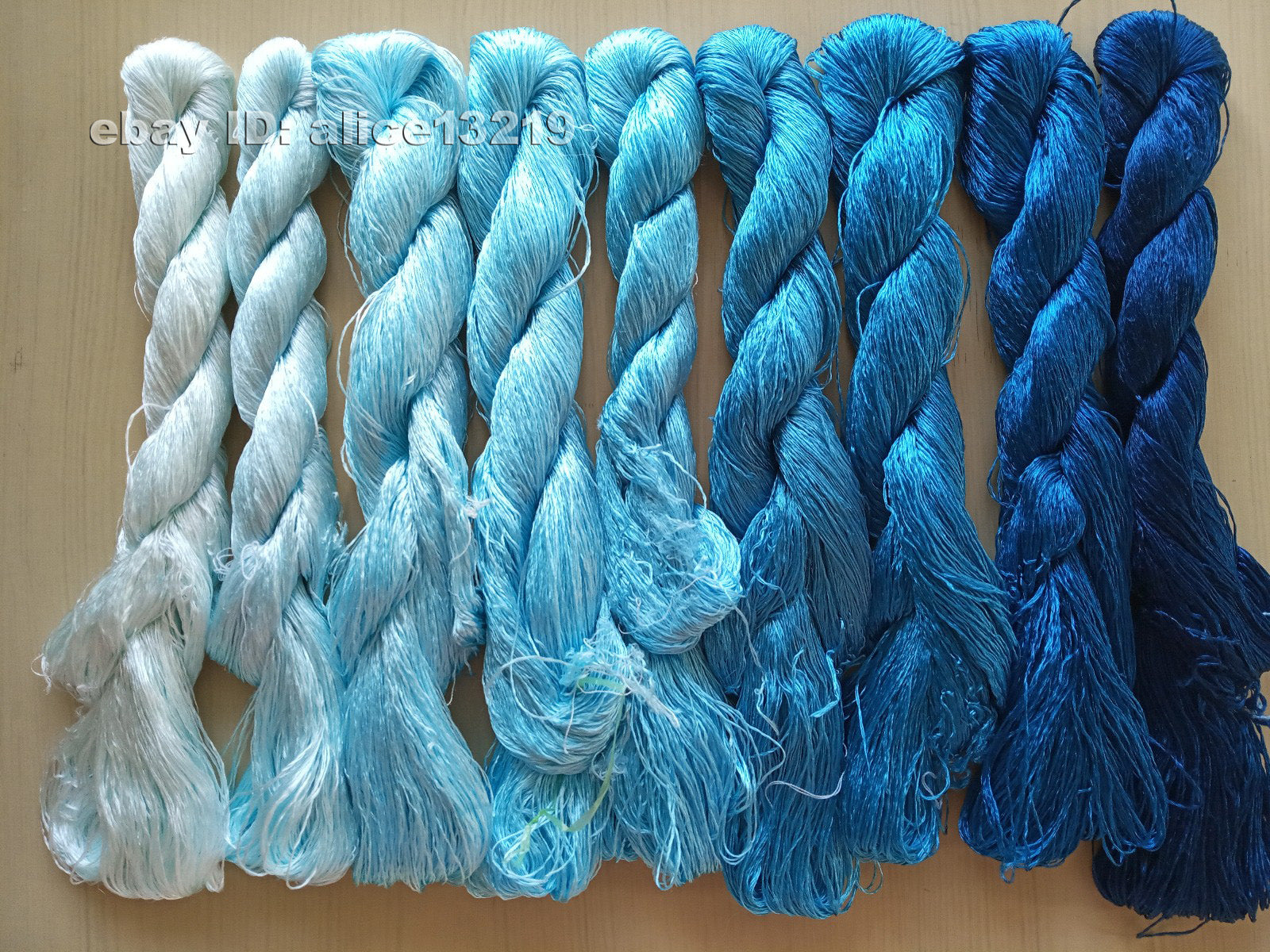 9bundles 100%real mulberry silk,hand-dyed embroidery silk floss/thread N64