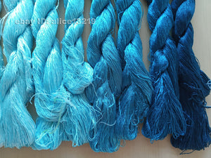 9bundles 100%real mulberry silk,hand-dyed embroidery silk floss/thread N64