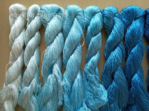 9bundles 100%real mulberry silk,hand-dyed embroidery silk floss/thread N64