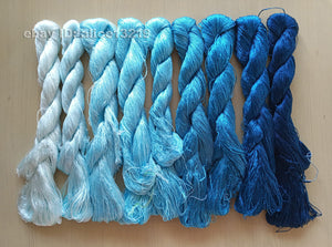 9bundles 100%real mulberry silk,hand-dyed embroidery silk floss/thread N64