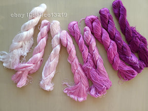 9bundles 100%real mulberry silk,hand-dyed embroidery silk floss/thread N65