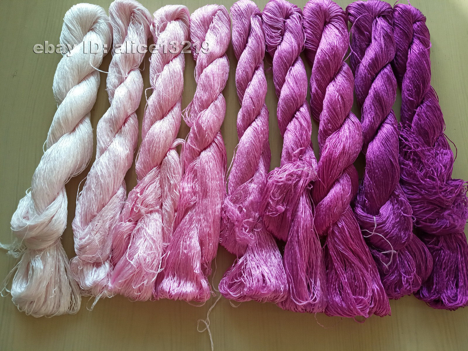 9bundles 100%real mulberry silk,hand-dyed embroidery silk floss/thread N65