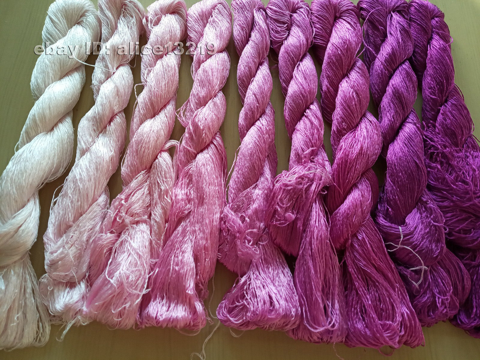 9bundles 100%real mulberry silk,hand-dyed embroidery silk floss/thread N65