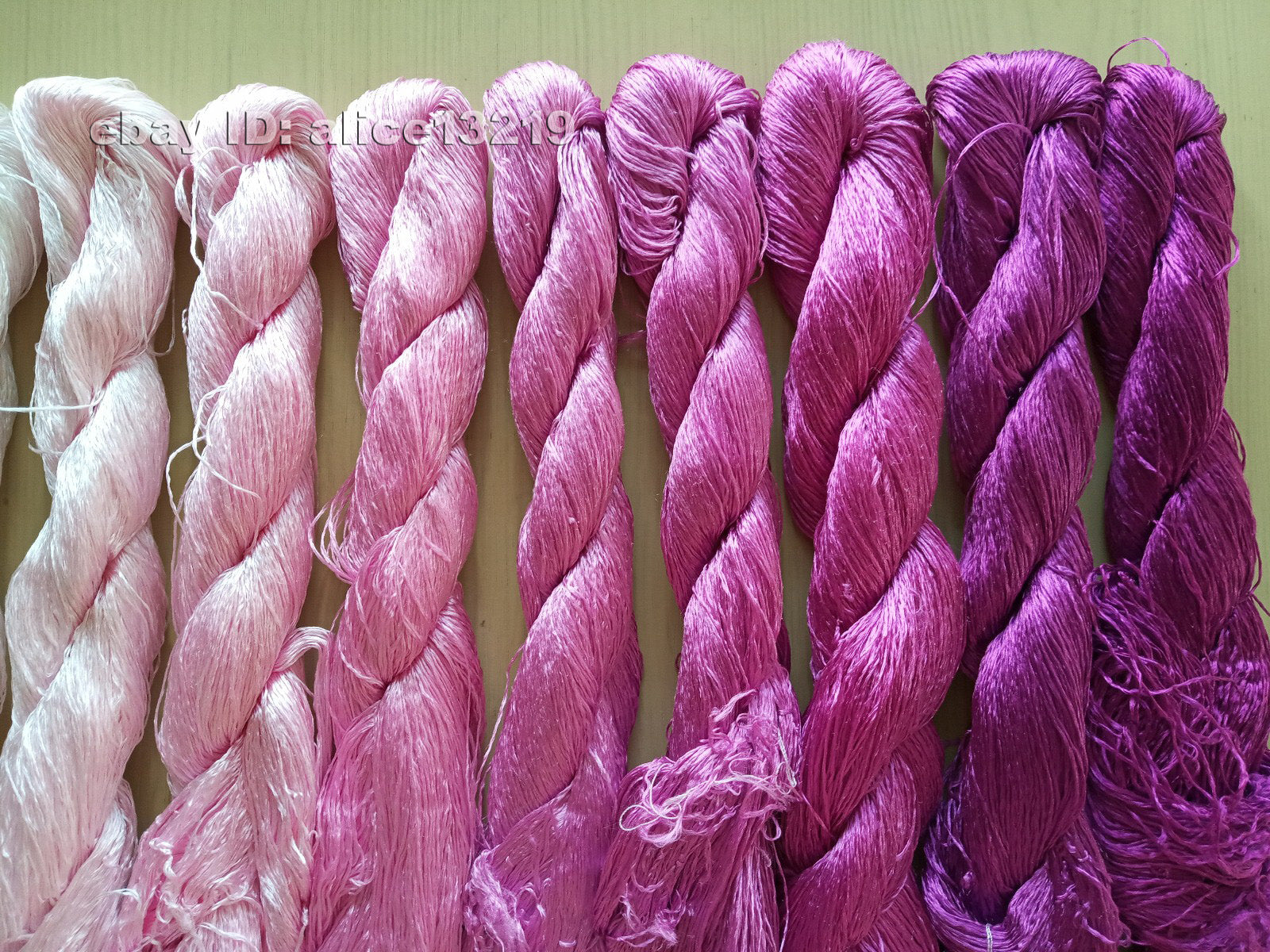 9bundles 100%real mulberry silk,hand-dyed embroidery silk floss/thread N65