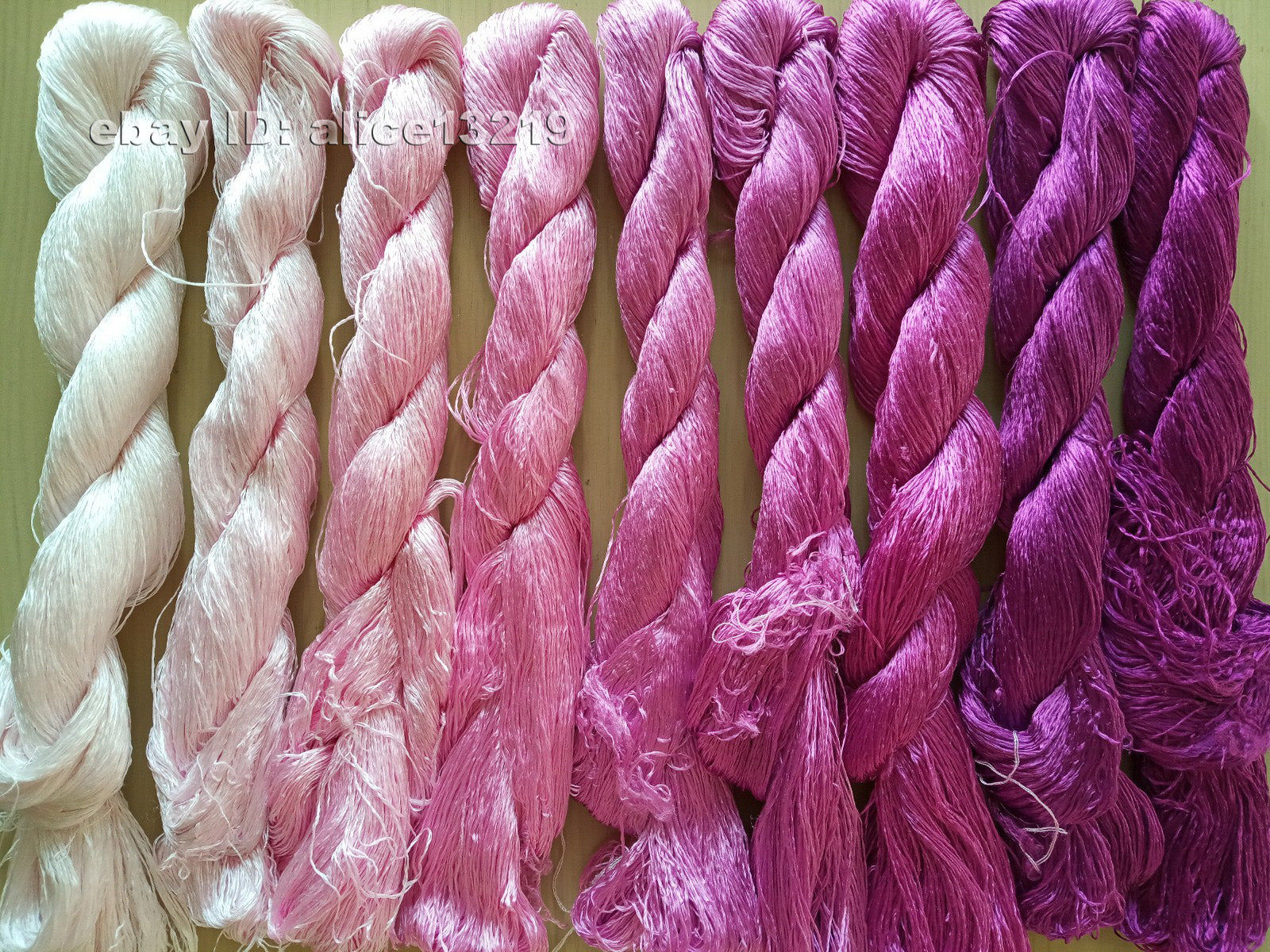 9bundles 100%real mulberry silk,hand-dyed embroidery silk floss/thread N65