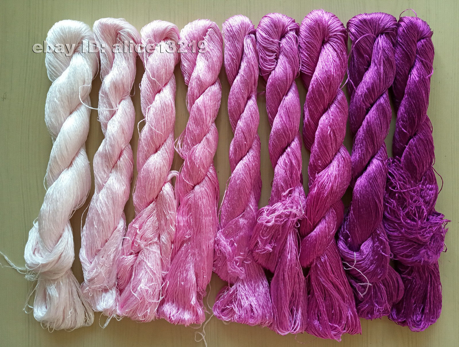 9bundles 100%real mulberry silk,hand-dyed embroidery silk floss/thread N65