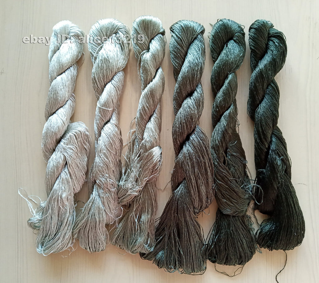 6bundles 100%real mulberry silk,hand-dyed embroidery silk floss/thread N66
