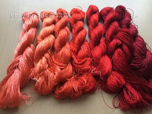 7bundles 100%real mulberry silk,hand-dyed embroidery silk floss/thread N7