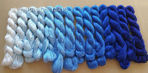 14bundles 100%real mulberry silk,hand-dyed embroidery silk floss/thread N70