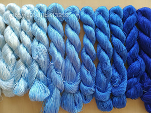 14bundles 100%real mulberry silk,hand-dyed embroidery silk floss/thread N70