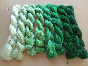 8bundles 100%real mulberry silk,hand-dyed embroidery silk floss/thread N71