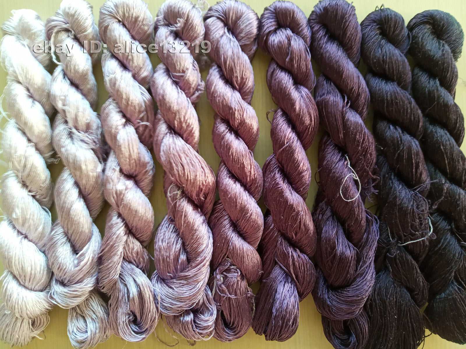 9bundles 100%real mulberry silk,hand-dyed embroidery silk floss/thread N74