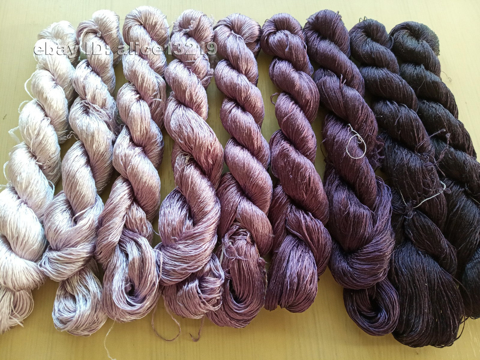 9bundles 100%real mulberry silk,hand-dyed embroidery silk floss/thread N74