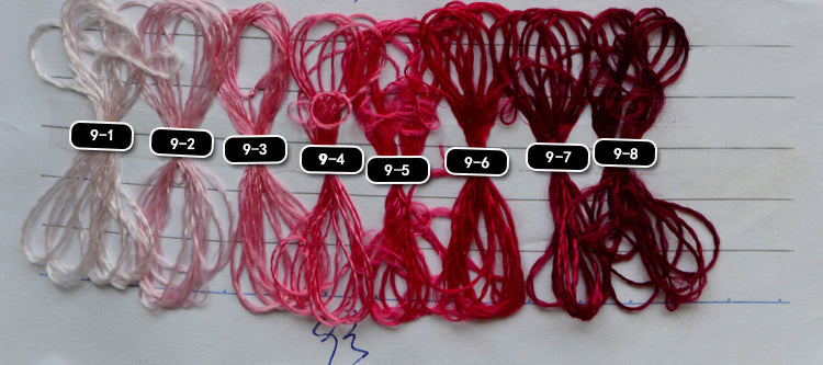 Chinese 100%silk,hand-dyed embroidery floss/thread (962colors for choose)131118