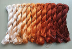 12bundles 100%real mulberry silk,hand-dyed embroidery silk floss/thread N76