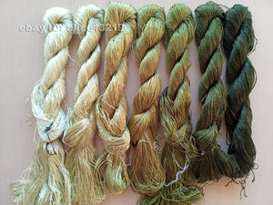 7bundles 100%real mulberry silk,hand-dyed embroidery silk floss/thread N77