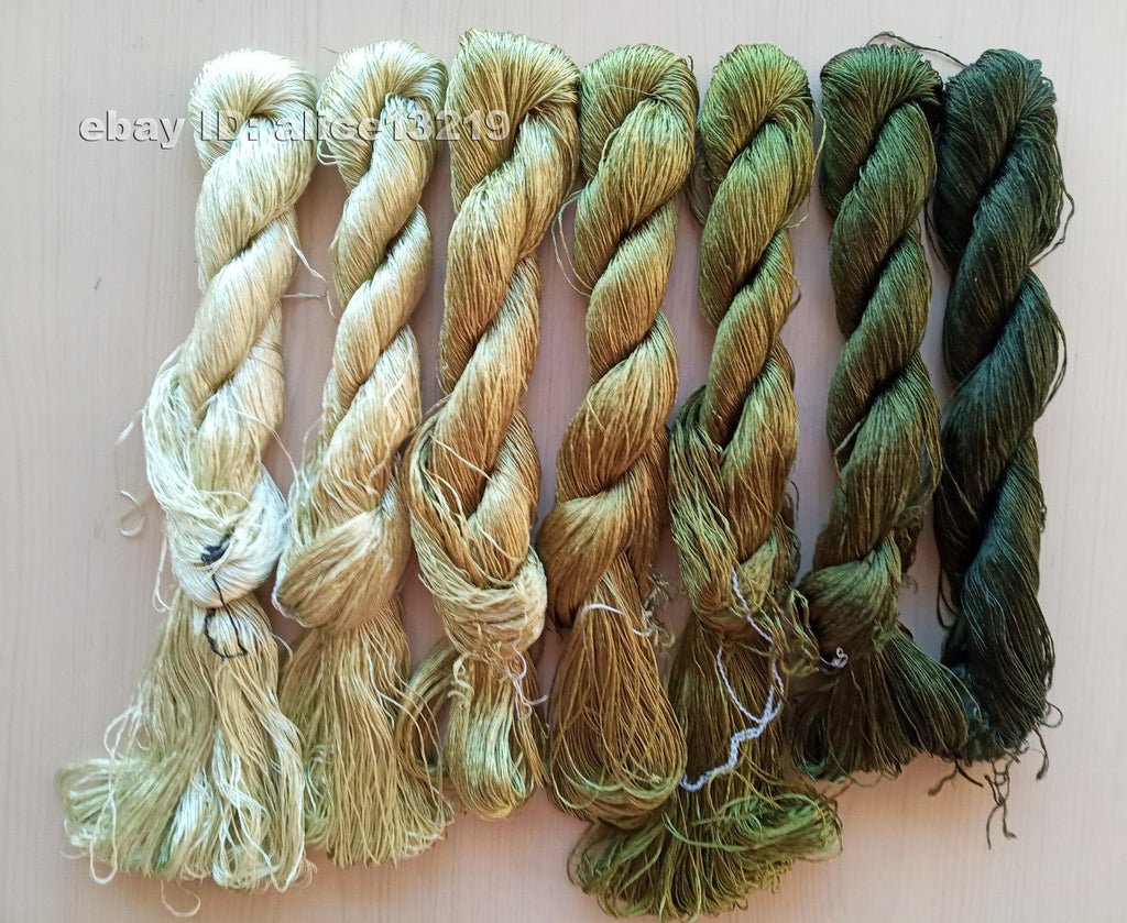 7bundles 100%real mulberry silk,hand-dyed embroidery silk floss/thread N77