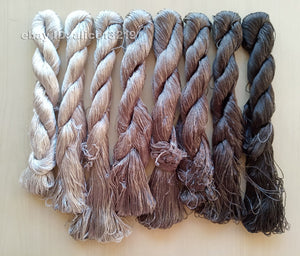 8bundles 100%real mulberry silk,hand-dyed embroidery silk floss/thread N78