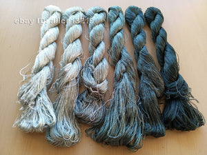 6bundles 100%real mulberry silk,hand-dyed embroidery silk floss/thread N79