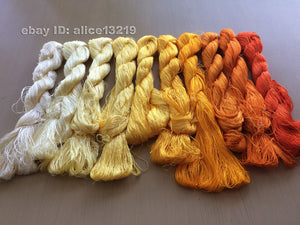 10bundles 100%real mulberry silk,hand-dyed embroidery silk floss/thread N8