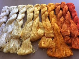 10bundles 100%real mulberry silk,hand-dyed embroidery silk floss/thread N8