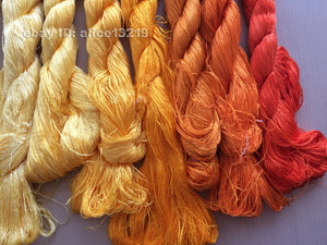 10bundles 100%real mulberry silk,hand-dyed embroidery silk floss/thread N8