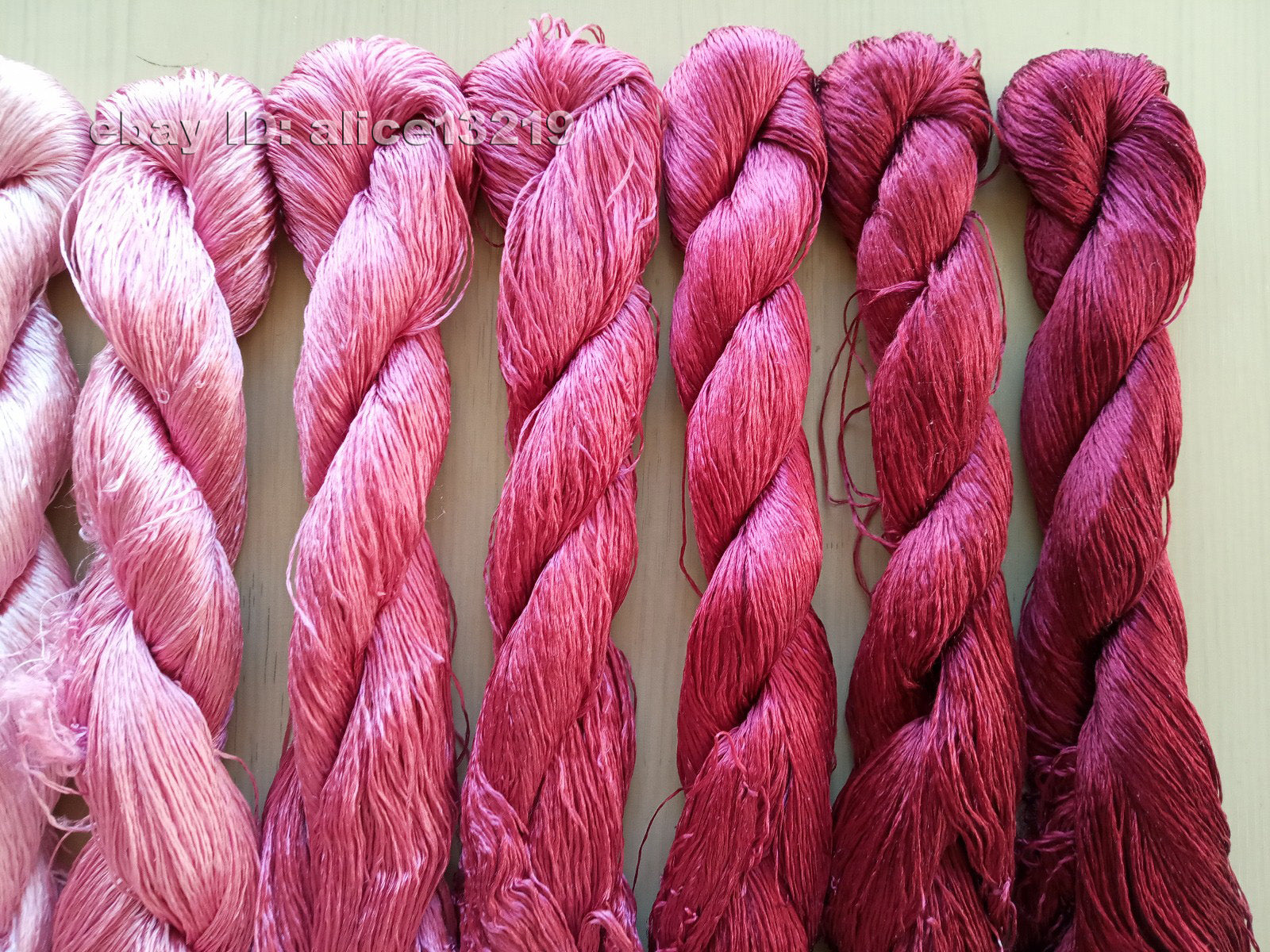 8bundles 100%real mulberry silk,hand-dyed embroidery silk floss/thread N80