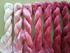 8bundles 100%real mulberry silk,hand-dyed embroidery silk floss/thread N80