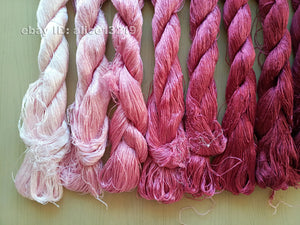 8bundles 100%real mulberry silk,hand-dyed embroidery silk floss/thread N80