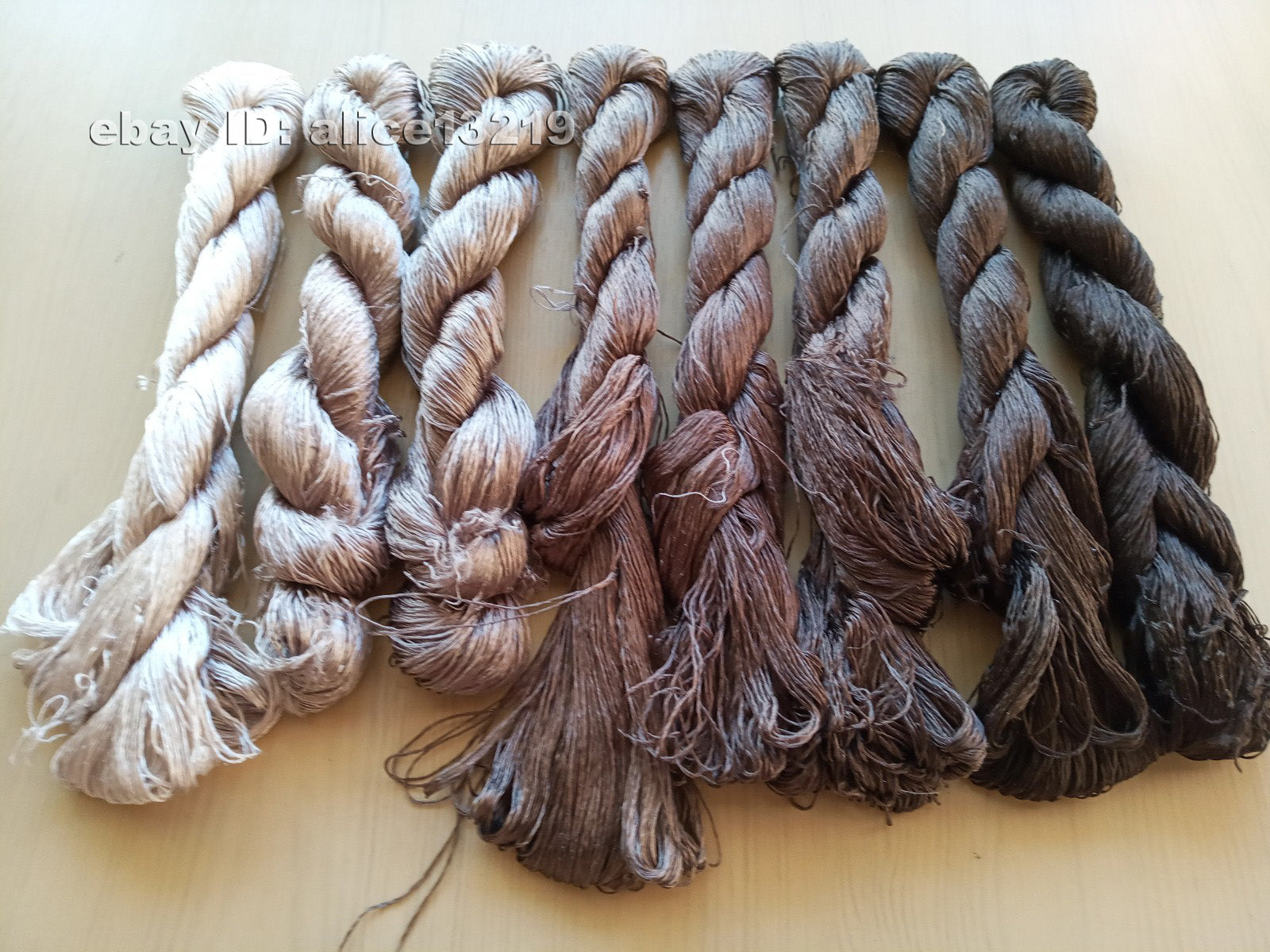 8bundles 100%real mulberry silk,hand-dyed embroidery silk floss