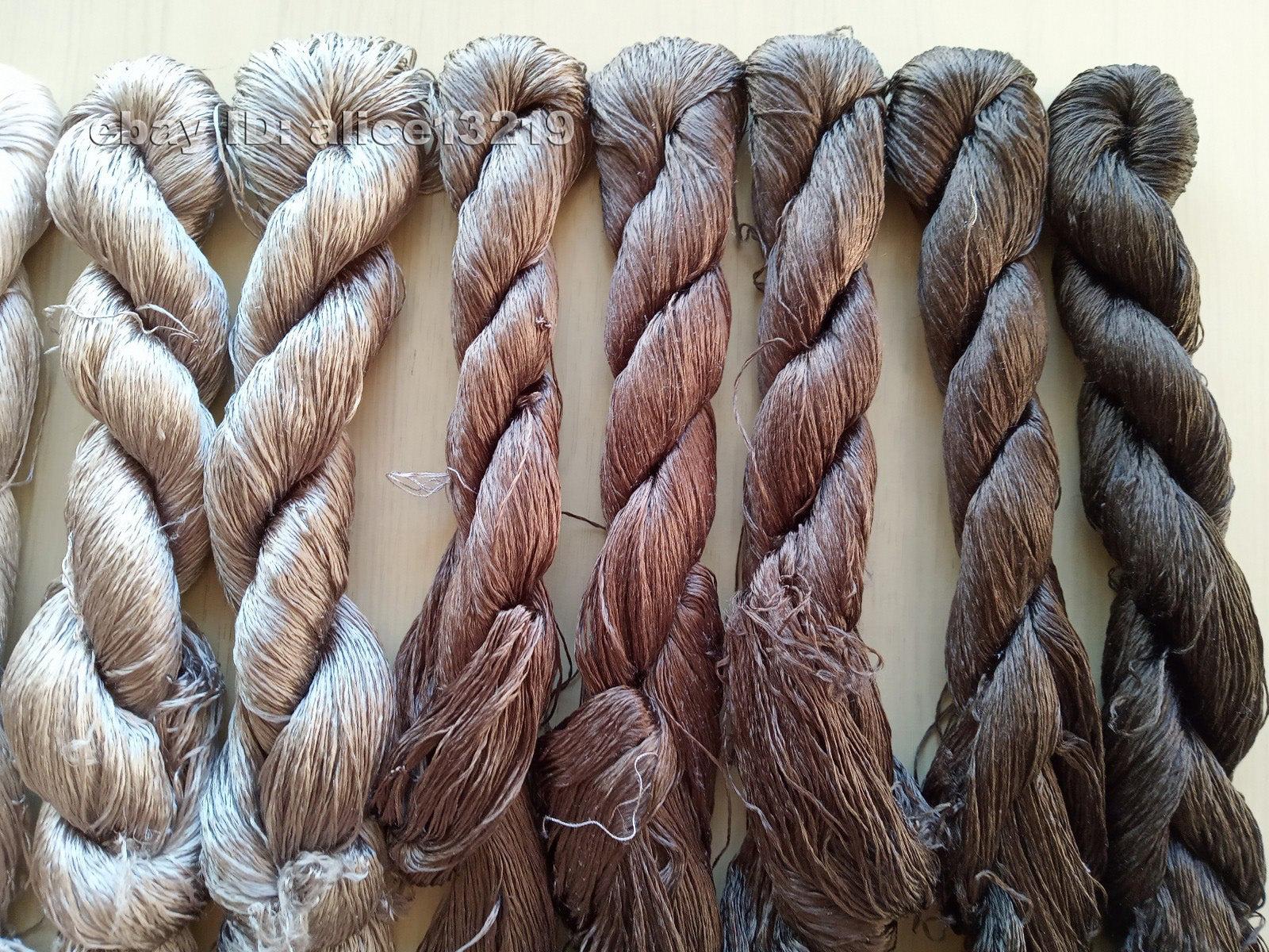 8bundles 100%real mulberry silk,hand-dyed embroidery silk floss