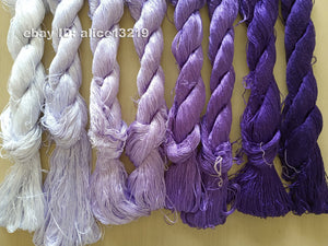 8bundles 100%real mulberry silk,hand-dyed embroidery silk floss/thread N83